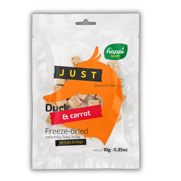 Happi Skippi Just Freeze-Dried Treat Duck&Carrot for Cats and Dogs 10g